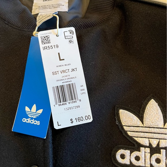 ADIDAS Women’s Oversized Varsity Jacket - Picture 9 of 10
